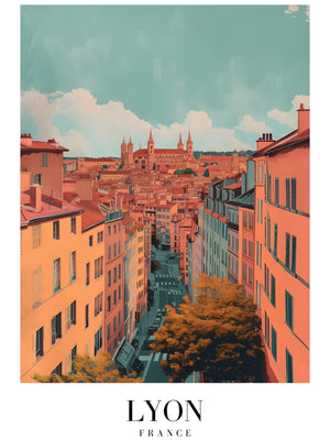 Stadslandschap print met Franse charme