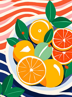 Frisse citrusschalen in kunstprint