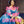 Schilderij van vrouw in blauw