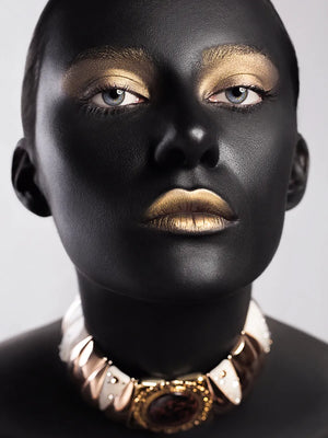 Moderne kunst met gouden details