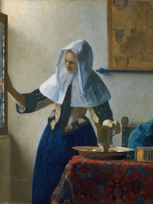 Historische dame met uitzicht