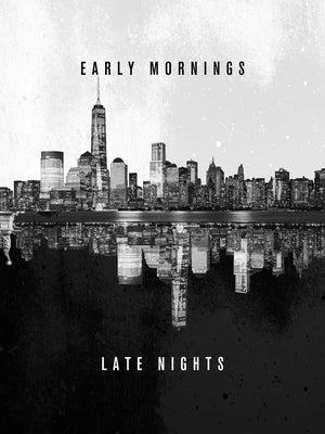 Stad bij nacht decoratie