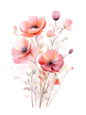 Delicate bloemen in pasteltinten