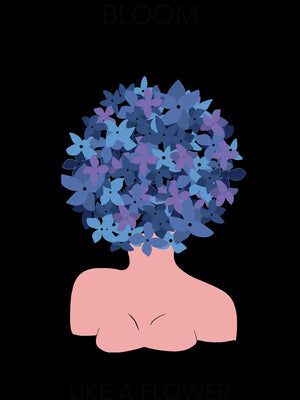 Fantasierijke afbeelding van bloemenmeisje