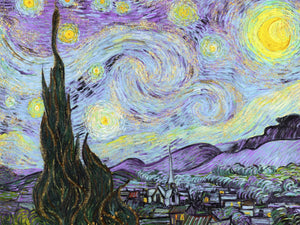 Zwoele sterrenhemel boven dorp