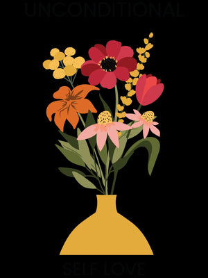 Vrolijke bloemen schilderij