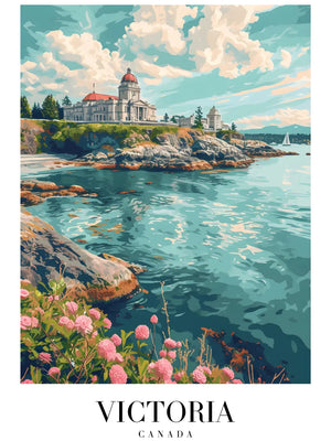 Schilderij van Victoria met flora