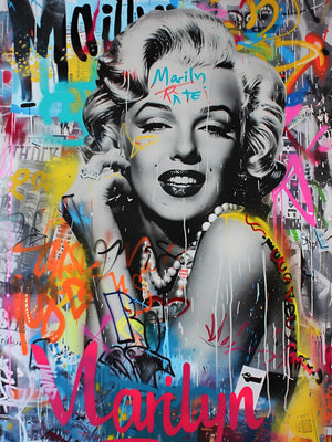 Graffiti-stijl Marilyn Monroe kunst
