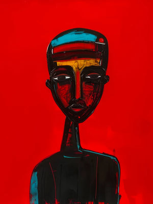 Moderne kunst met sterke contrasten