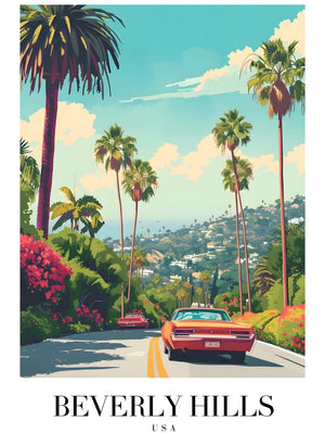 Kunstprint van Californische palmbomen