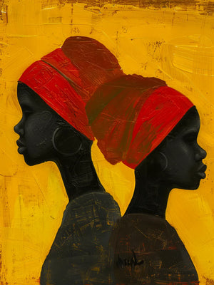 Dynamische afbeelding van vrouwen met kleur