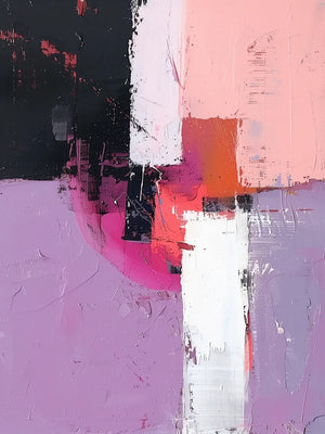 Expressieve kleurenmix op doek