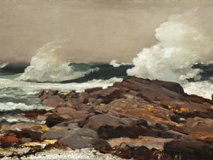 Schilderij van woeste zee