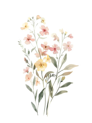 Prachtige aquarel bloemenprint