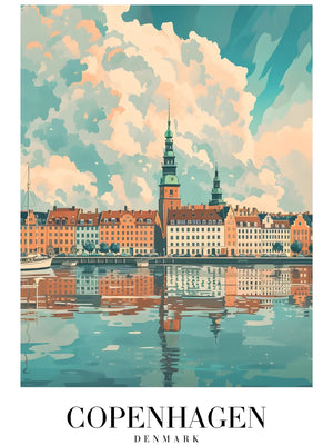 Kunstprint van Kopenhagens skyline