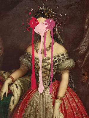 Kunstwerk van een elegante vrouw