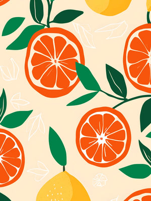 Levendig patroon van limoen en sinaasappel