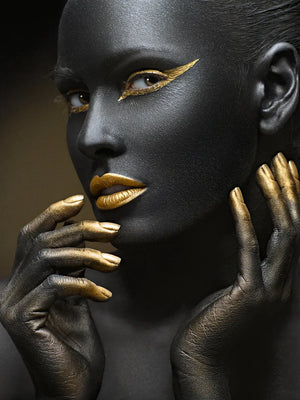 Expressieve foto met gouden accenten