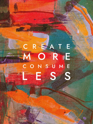 Kunstwerk met kleurrijke creaties