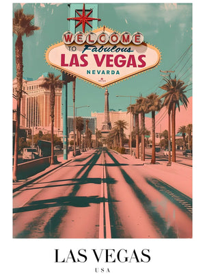 Vintage uitzicht op Las Vegas