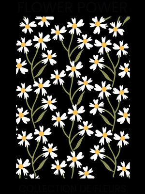 Zwart-witte bloemafbeelding voor stijlvol interieur