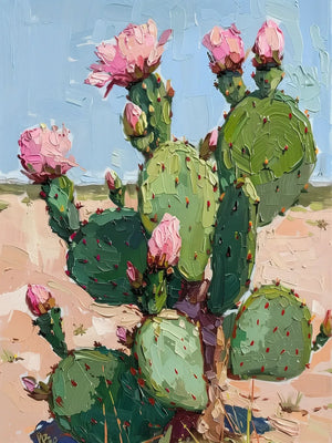 Cactus in woestijnlandschap