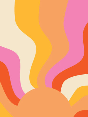 Felle kleuren zonsondergang decoratie