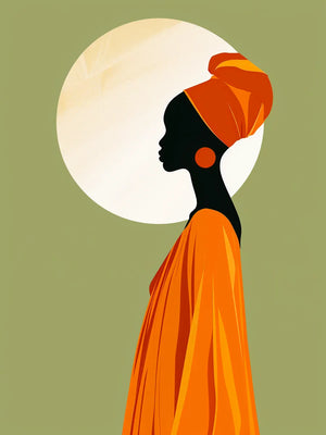 Portret met traditionele hoofdtooi