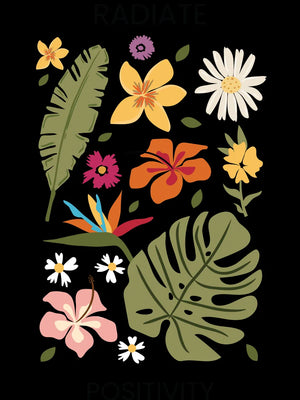 Kunstprint van kleurrijke bloemen