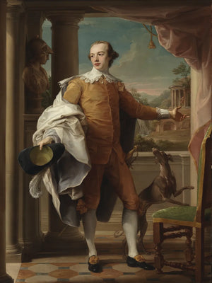 Historisch portret met klassieke elementen