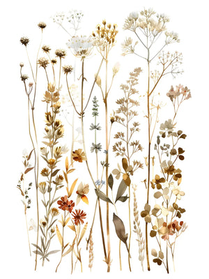 Kunstprint van gedroogde bloemen