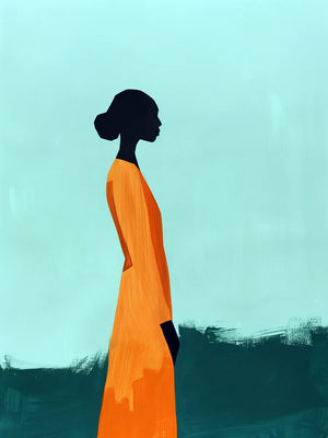 Kunstwerk van vrouwelijk silhouet