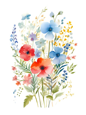 Vrolijke bloemenprint voor elke muur