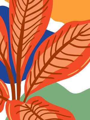 Abstracte plantvormen in kleuren