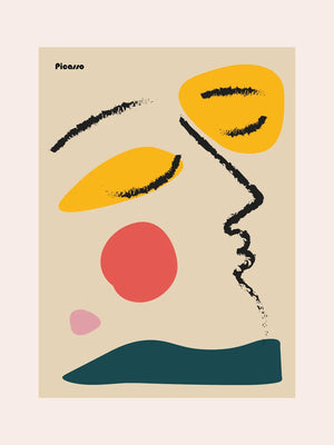 Kleurrijke gezichten moderne kunst