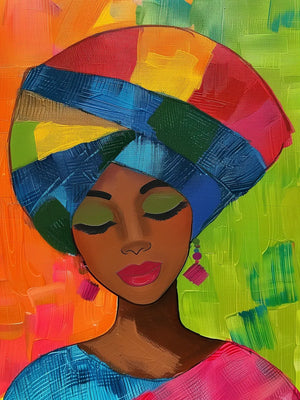 Kleurvolle afbeelding van vrouw