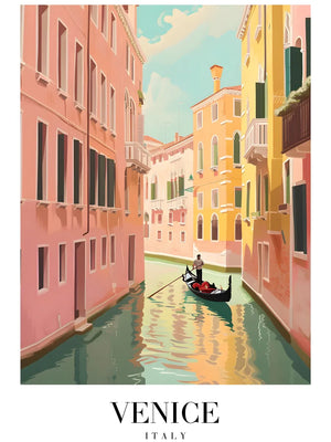 Kunstprint van Venetiaanse straten