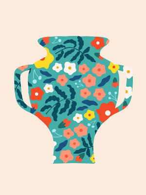 Artistieke vaas met bloemen