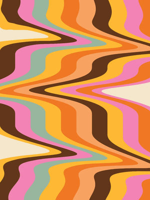 Kunstwerk met kleurrijke lijnen