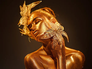 Flonkerende glitter kunst