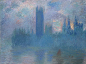 Dromerige stadsgezichten in blauw