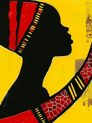 Grafisch portret in zwart